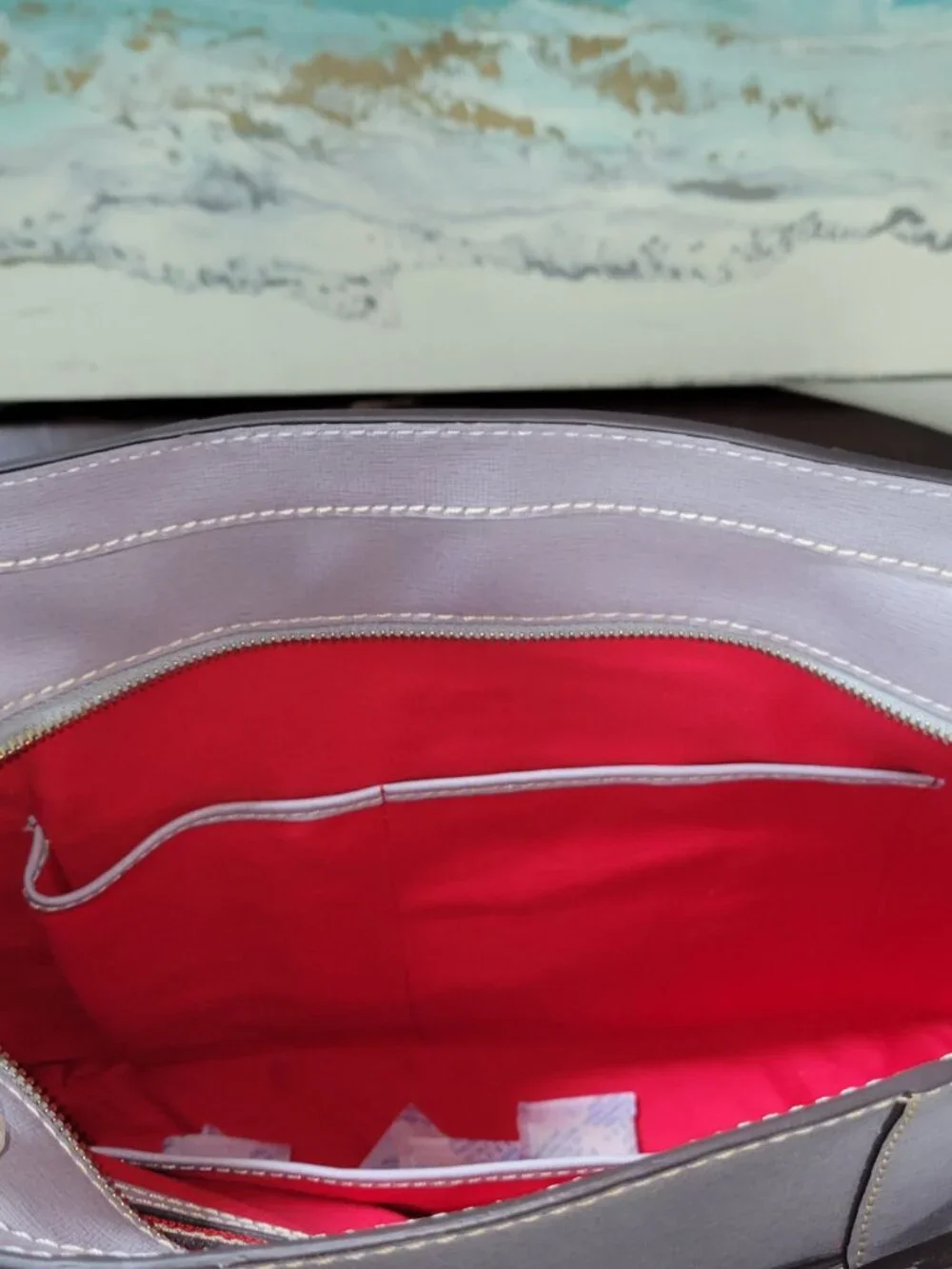 Dooney & Bourke Lexington Shopper Gray Saffiano Leather Tote  [#HL14]